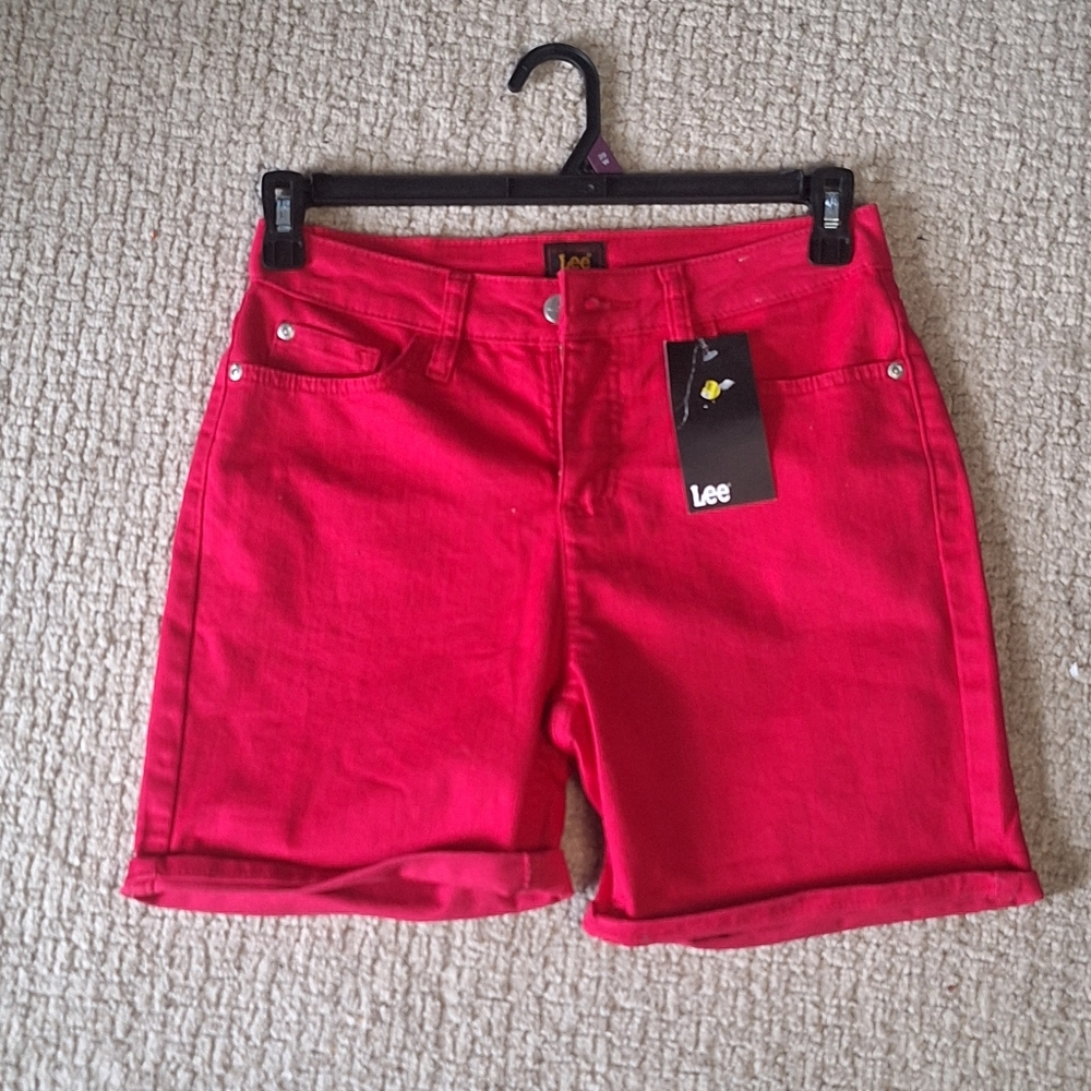 LEE WOMEN'S JEAN SHORTS PINK BRAND NEW WITH TAGS SIZE 6M